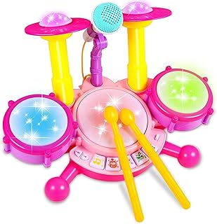 Moonmen jouet de batterie pour enfants pour les tout-petits de 1 à 3