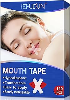 120 pièces de bandes buccales pour dormir pour une meilleure respiration du nez et du nez, moins de respiration buccale, améliorer la qualité du sommeil et un soulagement instantané des ronflements. Diaytar : Votre shopping, nos meilleurs prix