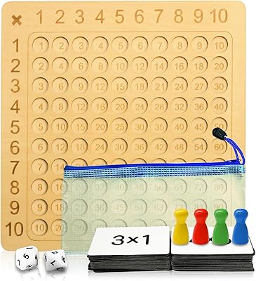 Jeu de société de multiplication en bois, jeu de société irby montessori times