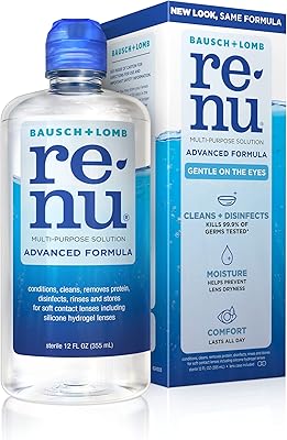 Solution désinfectante polyvalente pour lentilles de contact rhino avec formule avancée qui tue