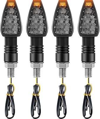 Clignotants de moto, 4 pièces 12v universel led indicateur de moto clignotant lumière