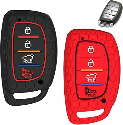 Une coque de protection pour clé télécommande intelligente à 4 boutons pour hyundai