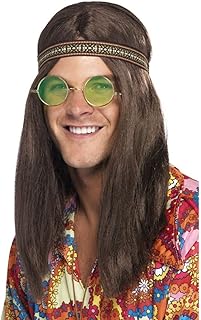 Ensemble hippie pour hommes smiffy avec bandeau, spécifications et collier, marron, ensemble hippie