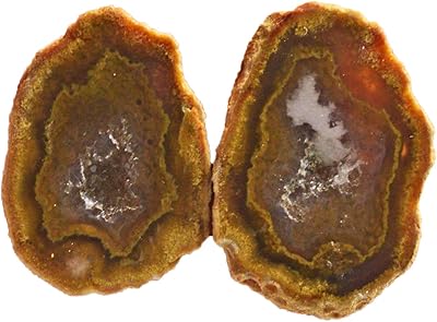 Paire de pierres précieuses naturelles geode druzy, taille 22x15x5 mm, pierre de boucle