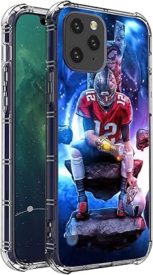Coque goodsprout compatible avec iphone 13, transparente avec motif de joueur de rugby