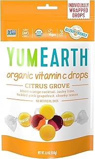 Gouttes de vitamine c biologique yum earth (lemon grove, 93,5 g)