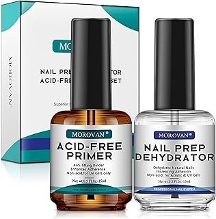 Kit de sèche-ongles naturel professionnel morovan apprêt sans acide apprêt sans acide