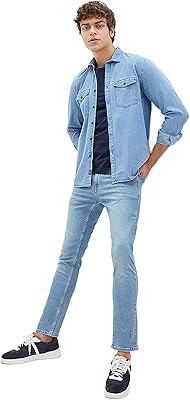 Jean slim lc waikiki 750 pour homme taille 38 bleu indigo