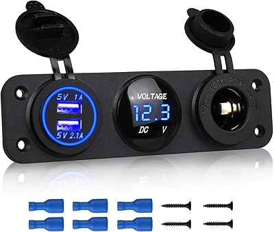 Linkstyle 3 en 1 plaque de prise de chargeur 12v double usb