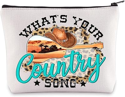 Trousse de maquillage cosmétique wild western country cadeaux pour amoureux de chanteur country