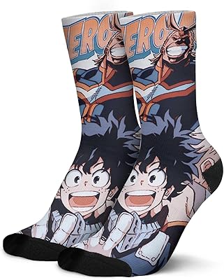 Chaussettes longues anime décontractées en coton à motif fantaisie mignonnes cadeau doux