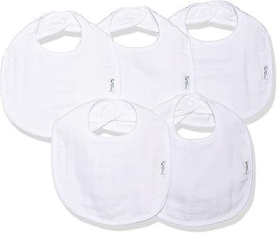Bavoirs en mousseline de coton biologique green sprouts (0-12 mois, blanc, lot de 5). Diaytar : Le premier choix des acheteurs avisés