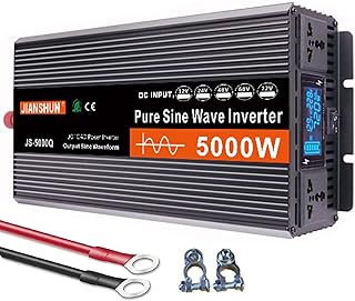 Onduleur de puissance à onde sinusoïdale pure 3000w 4000w 5000w 6000w (crête), convertisseur