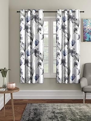 Rideau de fenêtre en polyester à motif floral home sizzler
