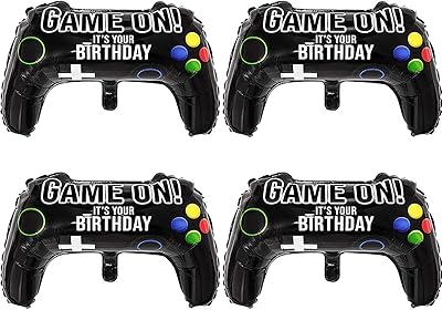 Jmd 4 pièces ballons de fête de jeu vidéo, 23,6 x 15,7 pouces