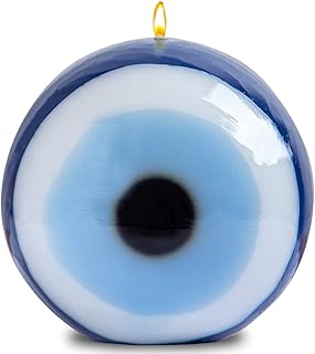 Bougie boule contre le mauvais œil - bougie décorative non parfumée - bougie