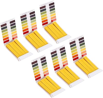 Bandettes de test ph 1-14, paquet de 6 de 480 papiers indicateurs