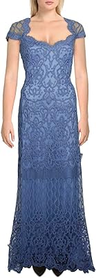 Tadashi shoji robe en dentelle à sequins ss avec décolleté illusion pour femme