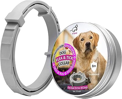 Collier anti-puces et tiques bisho pour chiens, protection 8 mois, vermifuge, collier anti-puces et tiques, collier apaisant pour chiens - taille 25 pouces. Diaytar : Le discount intelligent pour consommateurs avisés