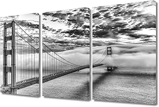 Décoration murale pour salon, impression sur toile du pont du golden gate, décoration