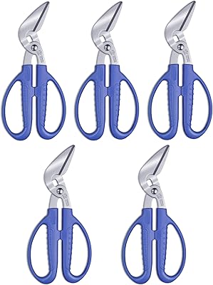 Ciseaux en carton ondulé canary en acier inoxydable japonais très résistant, fabriqués au japon, bleus (ensemble de 5 pièces en vrac). Votre satisfaction, notre priorité chez Diaytar