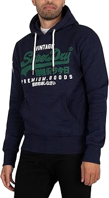 Sweat à capuche coupe slim avec logo superdry en coton biologique pour homme
