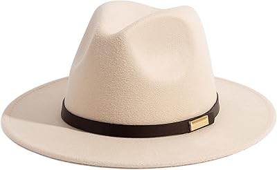 Chapeaux fedora à large bord pour hommes avec ceinture classique
