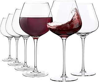Ensemble de grands verres à vin rouge en cristal soufflé à la main