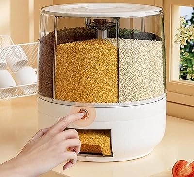 Distributeur multi-aliments à 6 grilles à rotation à 360 degrés pour le stockage