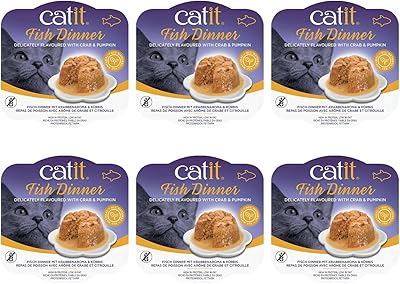 Nourriture pour chat catet au goût de crabe et de citrouille, multicolore, 80