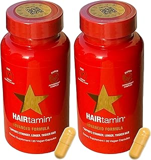 2 vitamines saines pour la croissance des cheveux de hertamine - supplément de croissance des cheveux avec biotine - vitamines capillaires pour vous aider à faire pousser de magnifiques cheveux plus longs et plus forts de miguelan. Diaytar : Faites des achats intelligents en quelques clics