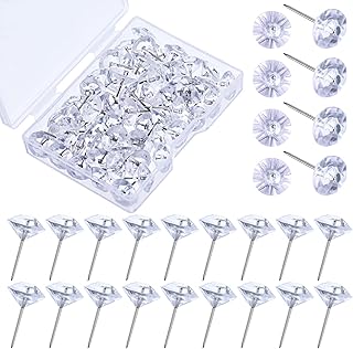 Poussoirs décoratifs en diamant pour tissus d'ameublement, épingles en liège, pièces de meubles en diamant transparent, punaises transparentes en cristal pour meubles et panneau de liège avant de canapé (200 pièces). Diaytar Sénégal : Votre guichet unique pour tous vos achats