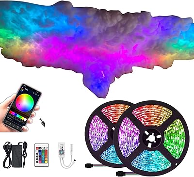 Lumière nuage led de 16 pieds, veilleuse nuage 3d, lumière d'éclairage nuage rvb