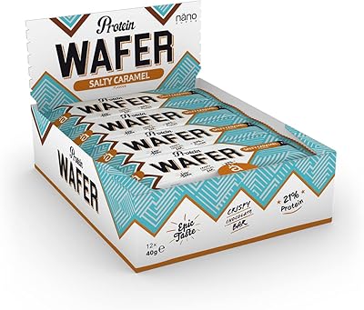 Gaufrette nanoprotéinée au caramel salé 12 x 40 grammes 480 grammes