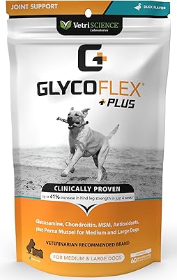 Vetriscience glycoflex 3 complément de hanche et d'articulations cliniquement prouvé avec chondroïtine