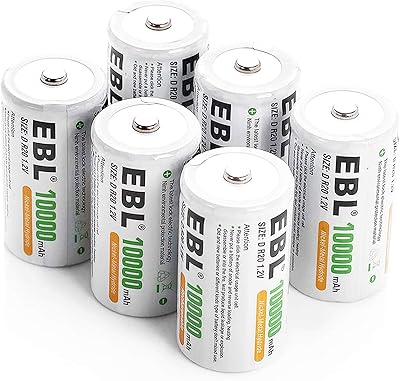 Batteries rechargeables ipl taille d 10 000 mah, paquet de 6 - technologie