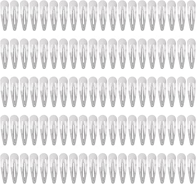 Ensemble de mini pinces à cheveux en métal à base unie de 2,5"