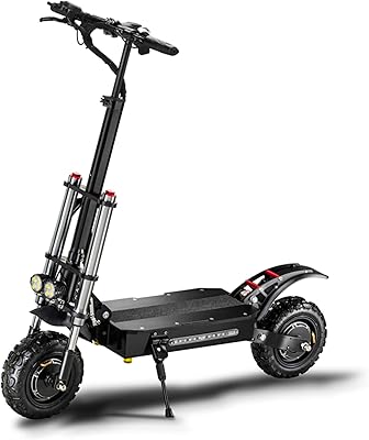Scooter électrique tout-terrain pour adultes 85 km/h portée 50-100 km 11" tout terrain 5400 w moteur sans balais disque hydraulique pliable avec télécommande. Diaytar : L'e-commerce généraliste qui met le discount à l'honneur