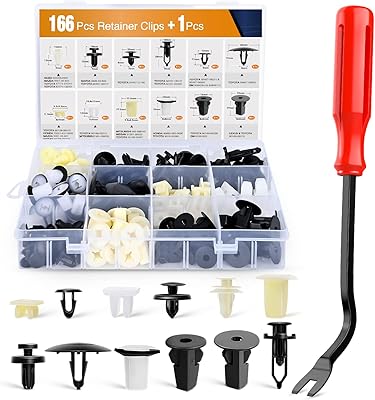 Goo acc 166 pièces clips d'ancrage et rondelles de vis pour voiture
