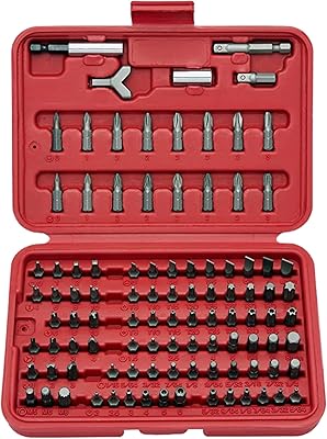 Niko 10048a jeu d'embouts de sécurité 100 pièces en acier cr-v 1/4 pouce