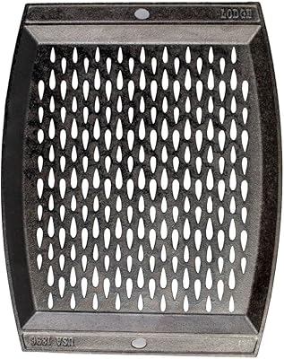 Grille supérieure en fonte lodge l15rcgt 15" x 12", noir
