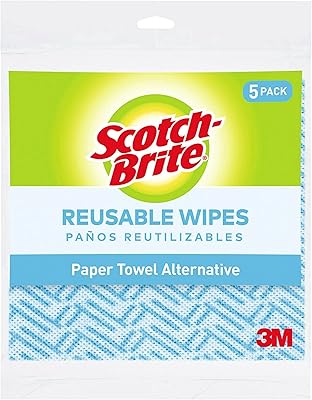 Lingettes de cuisine réutilisables haute performance scotch-brite, paquet de 12 de 5 lingettes
