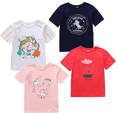 T-shirts en coton biologique glass pour filles - lot de 3 3-16 ans