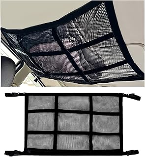 Version améliorée poche en filet sur le toit de la voiture avec fermeture