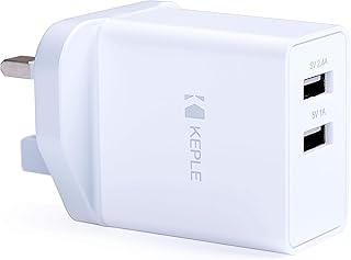 Chargeur mural double usb avec 2 ports charge rapide avec prise britannique
