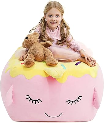Housse de pouf de rangement pour animaux en peluche kidslake taille 24