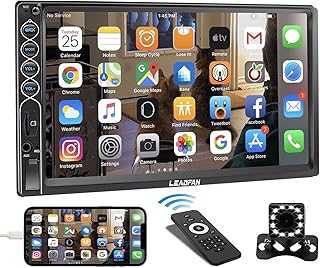 Autoradio stéréo double din à écran tactile de 7 pouces avec caméra