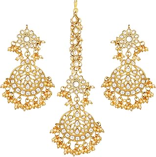 Ensemble de boucles d'oreilles kundan chandbali artificielles colorées maang tikka, bijoux indiens traditionnels pour femmes, métal. Diaytar : L'e-commerce accessible à tous les Sénégalais