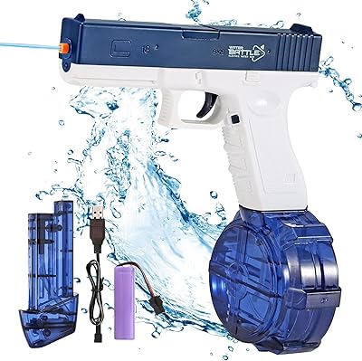Pistolets à eau électriques pour enfants, pistolets pulvérisateurs automatiques pour garçons [400+ tirs], pistolet à eau, pistolet pulvérisateur d'eau pour enfants et adultes en été, piscine, plage, fête pour enfants (glock bleu). Diaytar : Votre partenaire e-commerce au quotidien