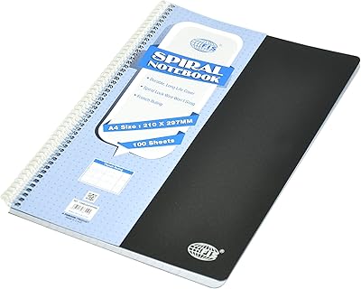 Cahier fis à couverture souple en polypropylène ligné français, 100 feuilles, format a4